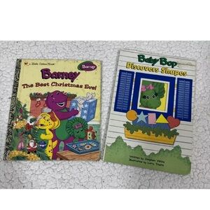2 Barney Books Baby Bop Discovers Shapes The best Christmas eve